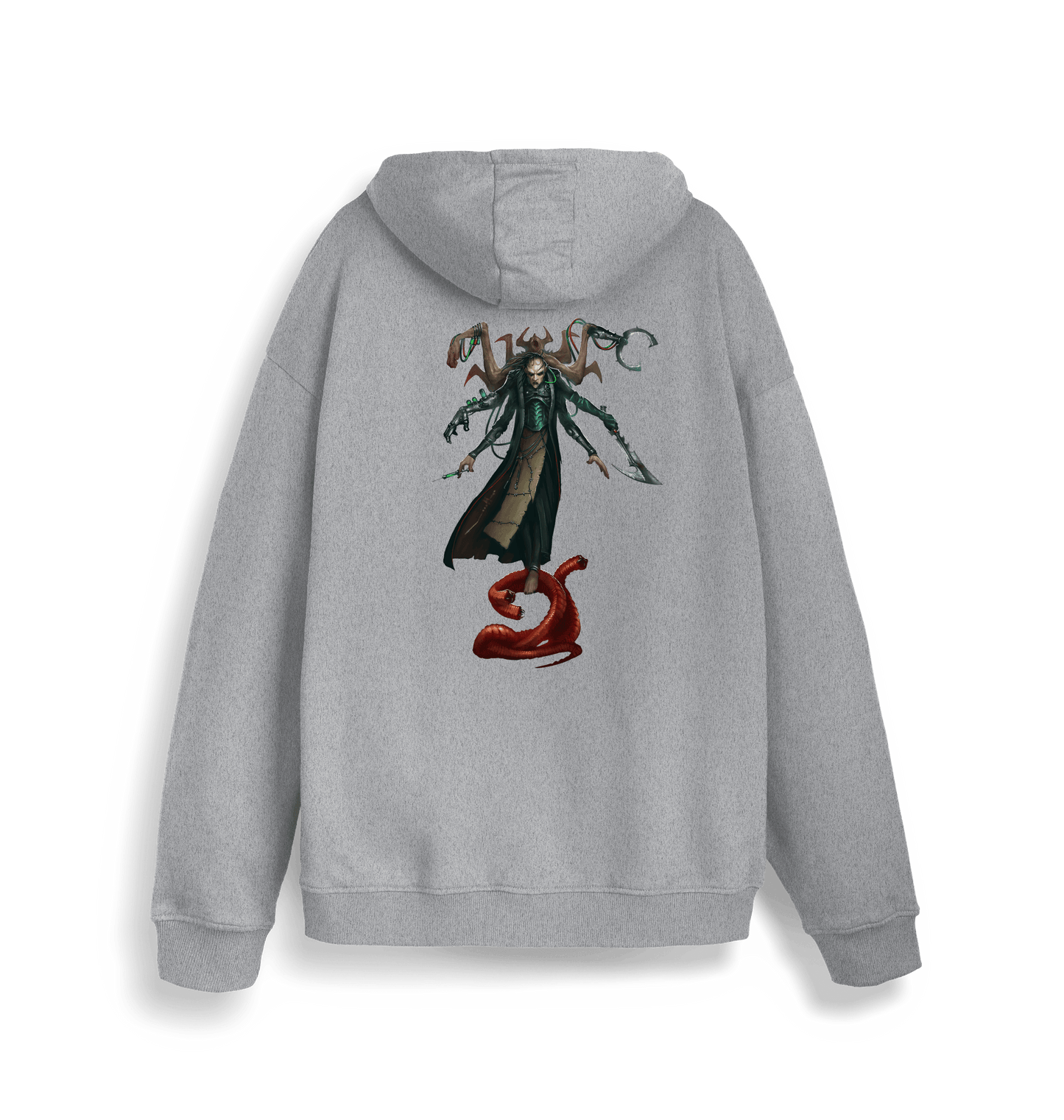 Heather Grey Printed Sweater Back