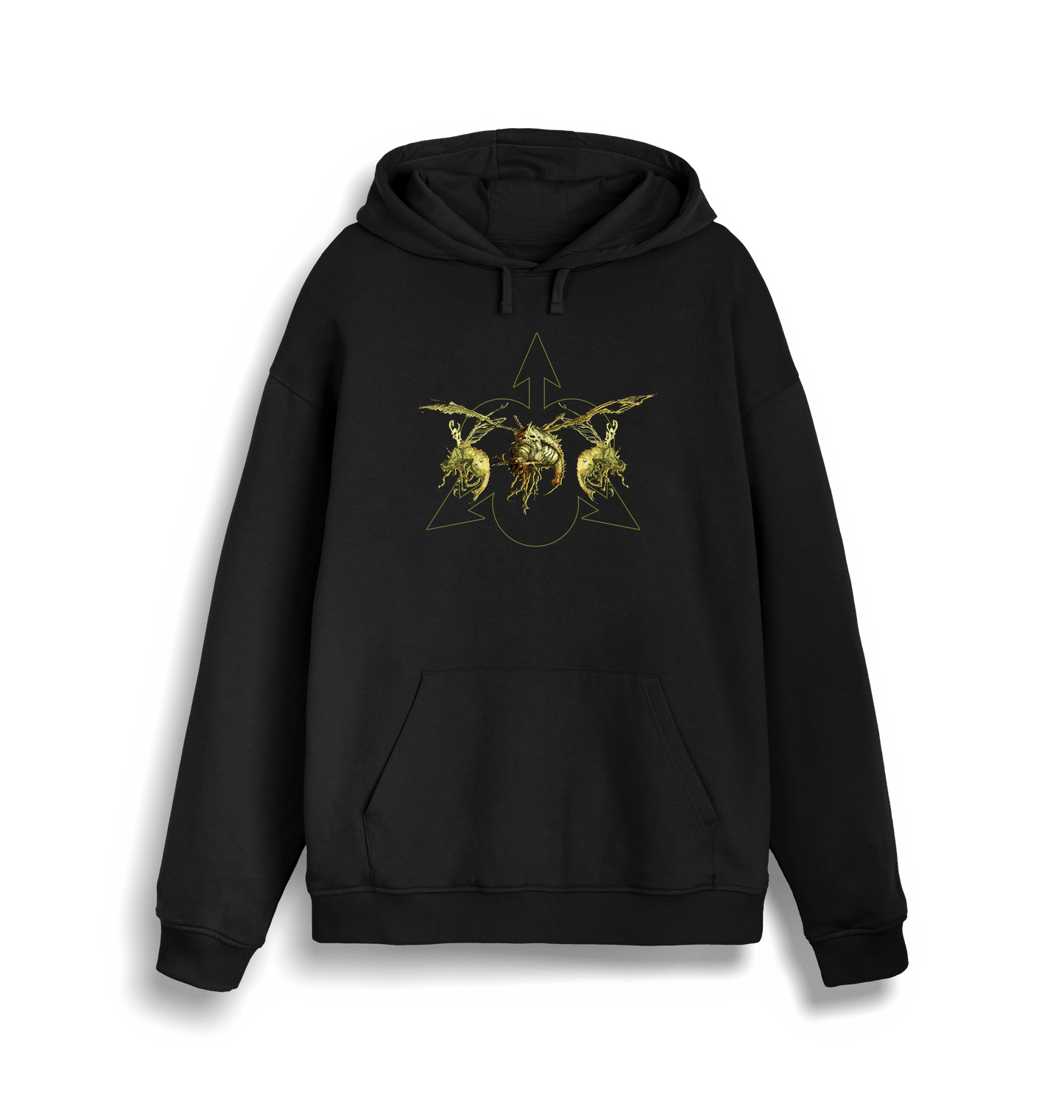 Black Printed Sweater Front