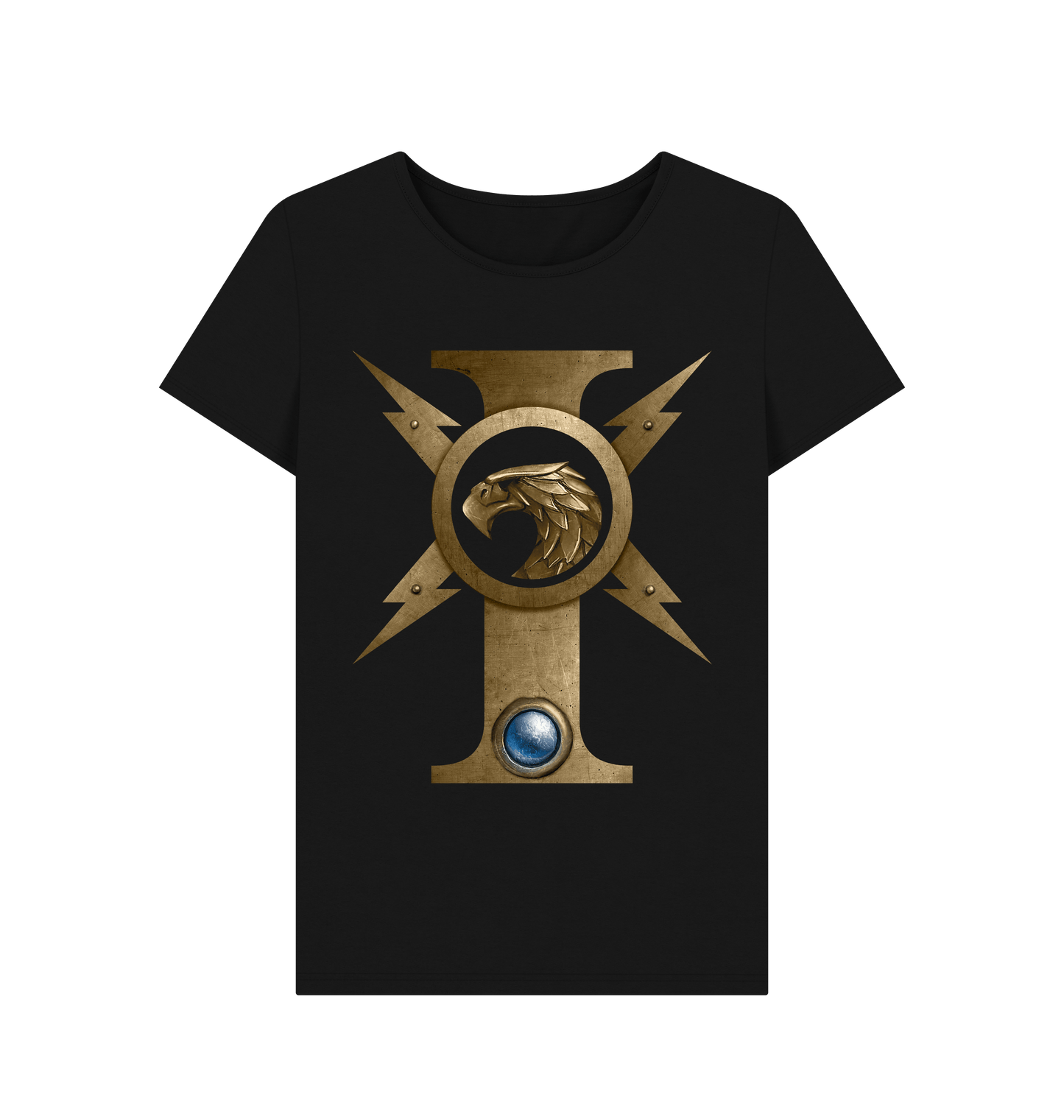 Black Adeptus Custodes Icon Fitted T Shirt
