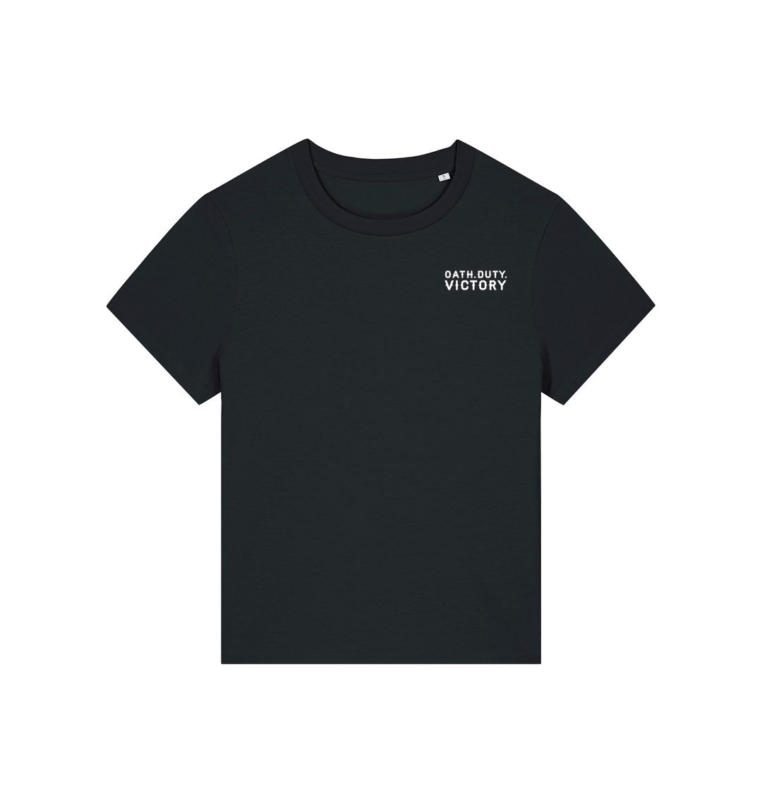 Black Printed T-shirt Front