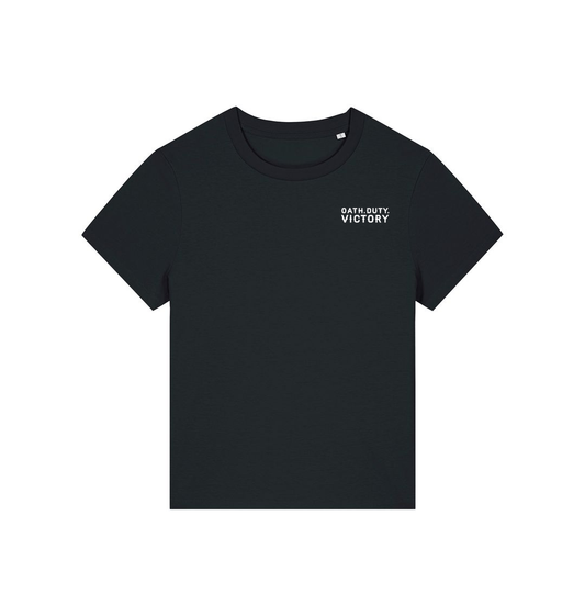 Black Printed T-shirt Front