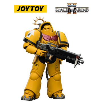 JOYTOY Warhammer 40,000: Space Marine 2 - Game Edition Imperial Fists Heavy Intercessor with Heavy Bolt Rifle and Bolt Pistol (1/18 Scale) Preorder