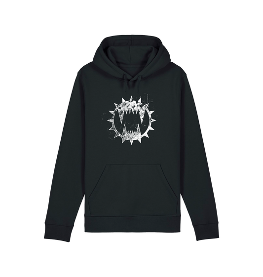 Black Printed Hoody Front