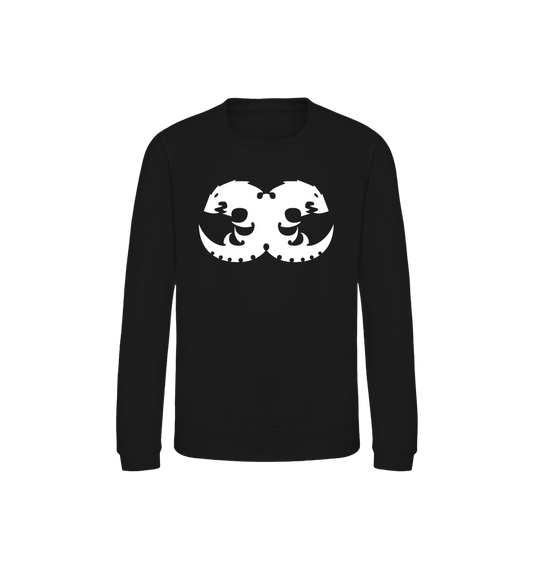 Deep Black Printed Sweater