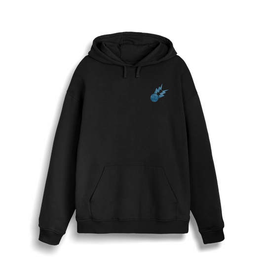 Black Printed Sweater Front