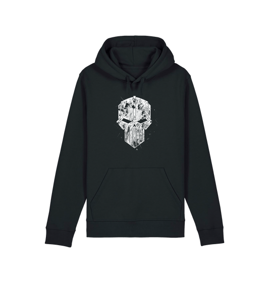 Black Printed Hoody Front