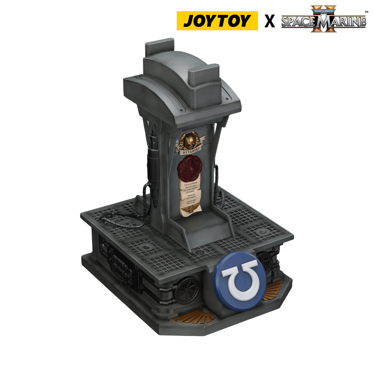 JoyToy Warhammer 40,000: Space Marine 2 Lieutenant Titus’ Mk X Helmet Bundle (1:1 Scale) Preorder