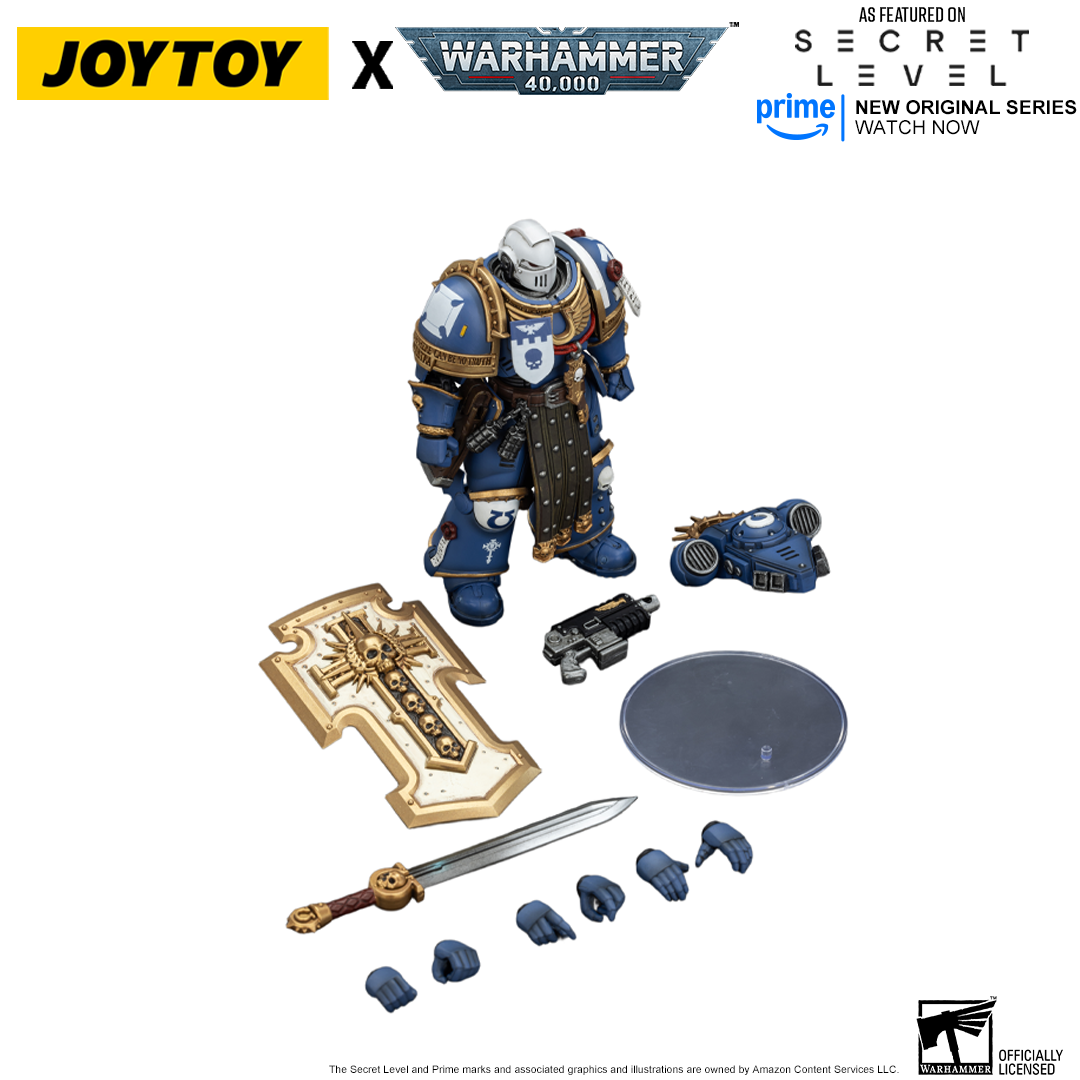 JoyToy Warhammer 40,000 Action Figure - Torvald with Power Sword, Stormshield and Bolt Pistol (1/18 Scale) Preorder
