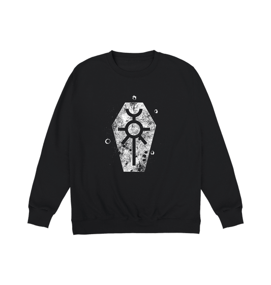 Deep Black Printed Sweater