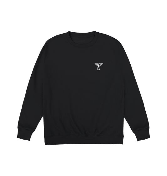 Deep Black Printed Sweater