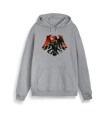 Heather Grey Printed Sweater Front