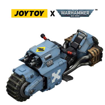 JOYTOY Warhammer 40,000 - Space Wolves, Raider-pattern Combat Bike with twin-linked bolt rifles (1/18 Scale) Preorder