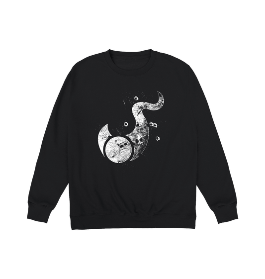 Deep Black Printed Sweater