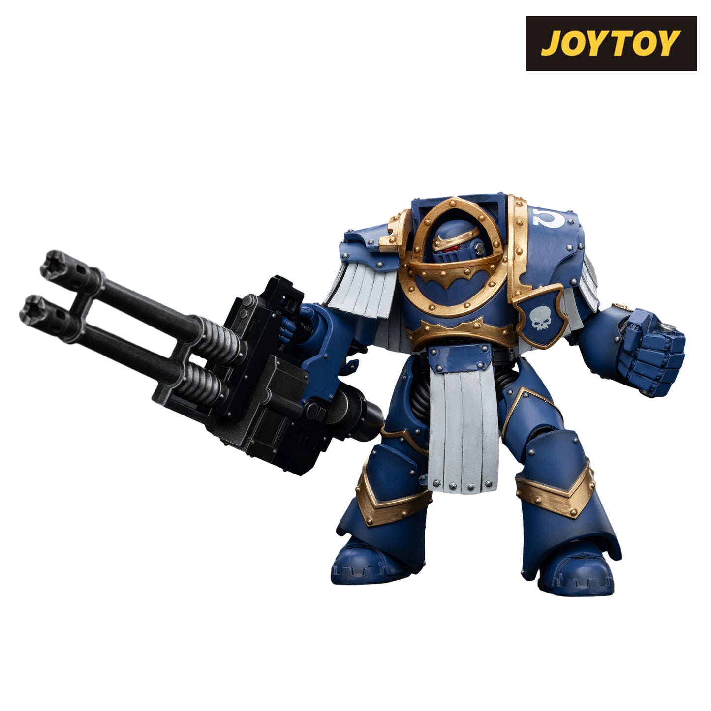 JoyToy Warhammer The Horus Heresy Action Figure - Ultramarines Cataphractii Terminator Squad Terminator with Reaper Autocannon (1/18 Scale)