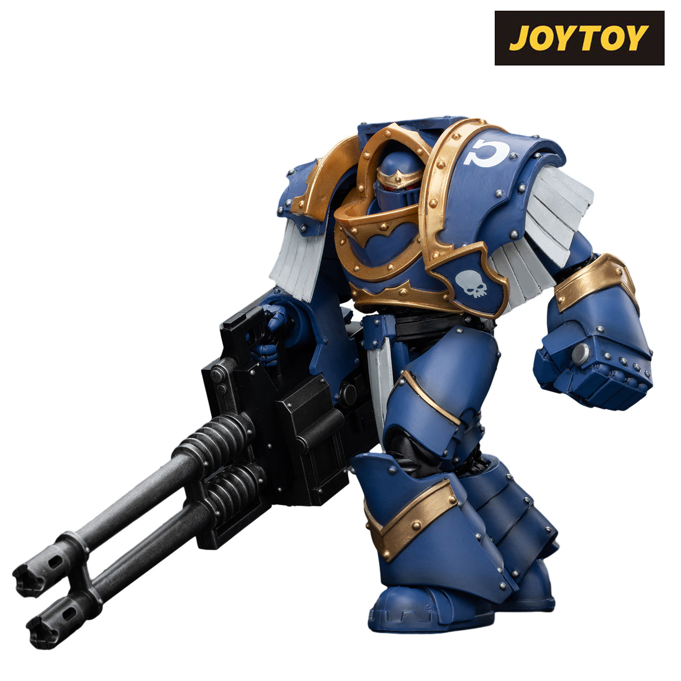 JoyToy Warhammer The Horus Heresy Action Figure - Ultramarines Cataphractii Terminator Squad Terminator with Reaper Autocannon (1/18 Scale)