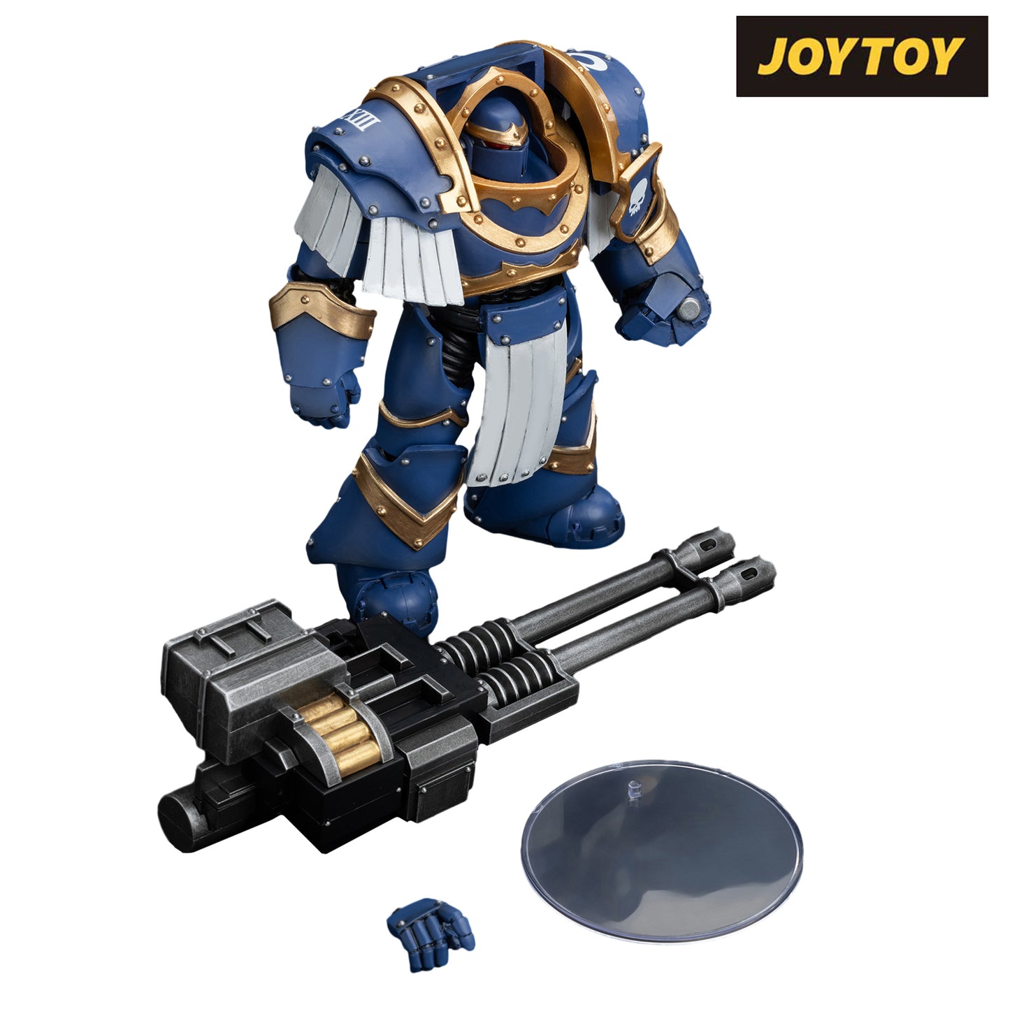 JoyToy Warhammer The Horus Heresy Action Figure - Ultramarines Cataphractii Terminator Squad Terminator with Reaper Autocannon (1/18 Scale)