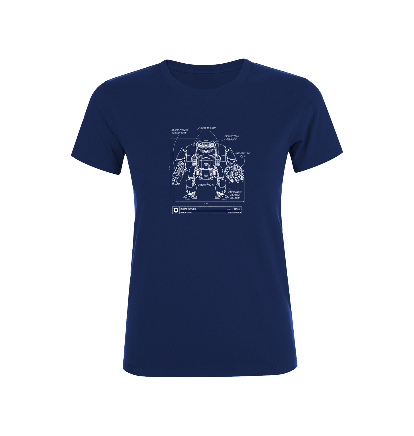 Navy Ultramarines Redemptor Dreadnought Fitted T Shirt