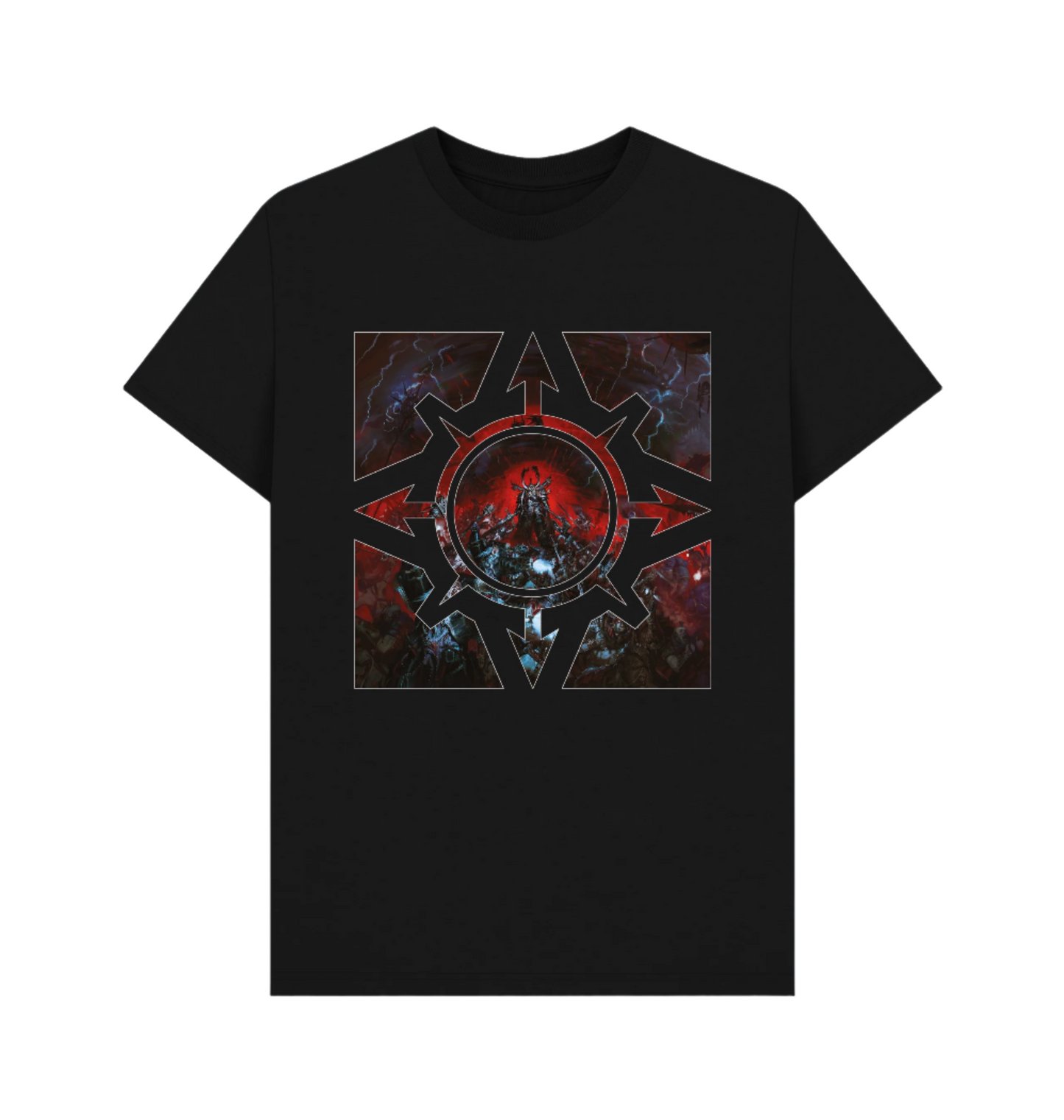 Black Chaos Space Marines Chaos Star 2 T Shirt