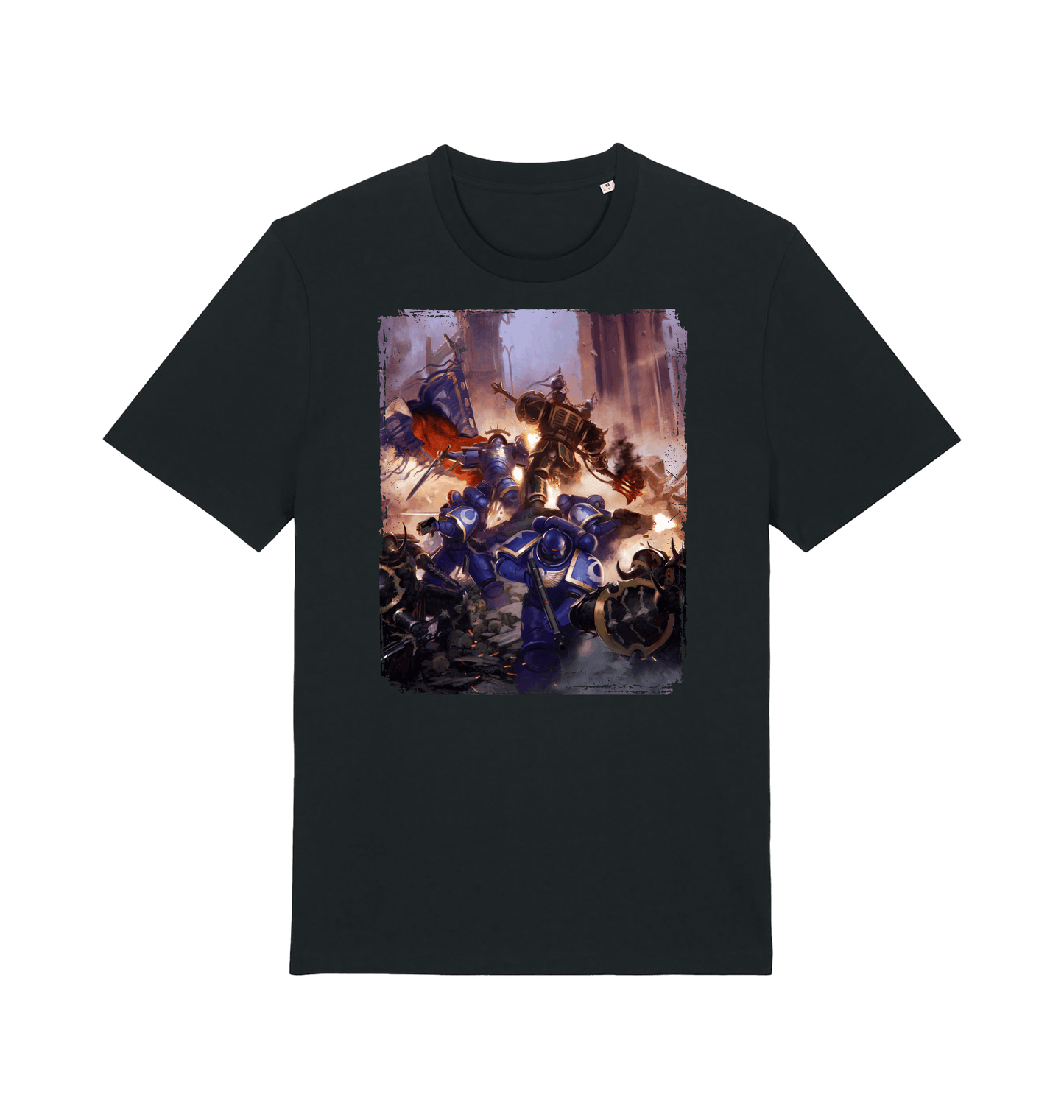 Black Printed T-shirt Front