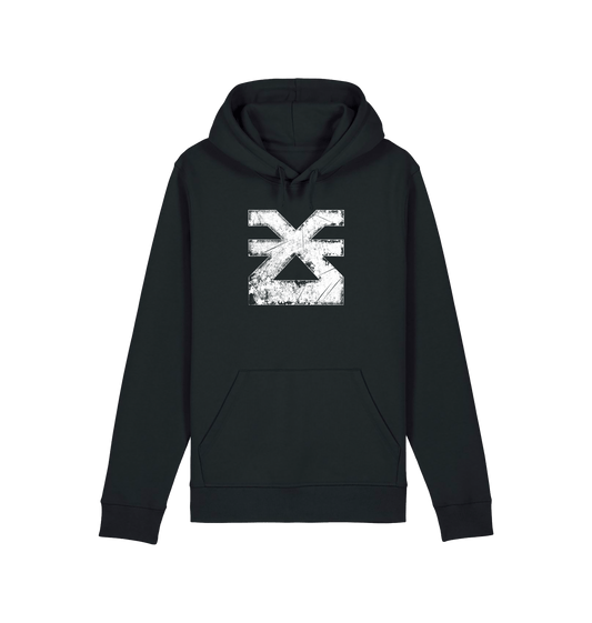 Black Printed Hoody Front