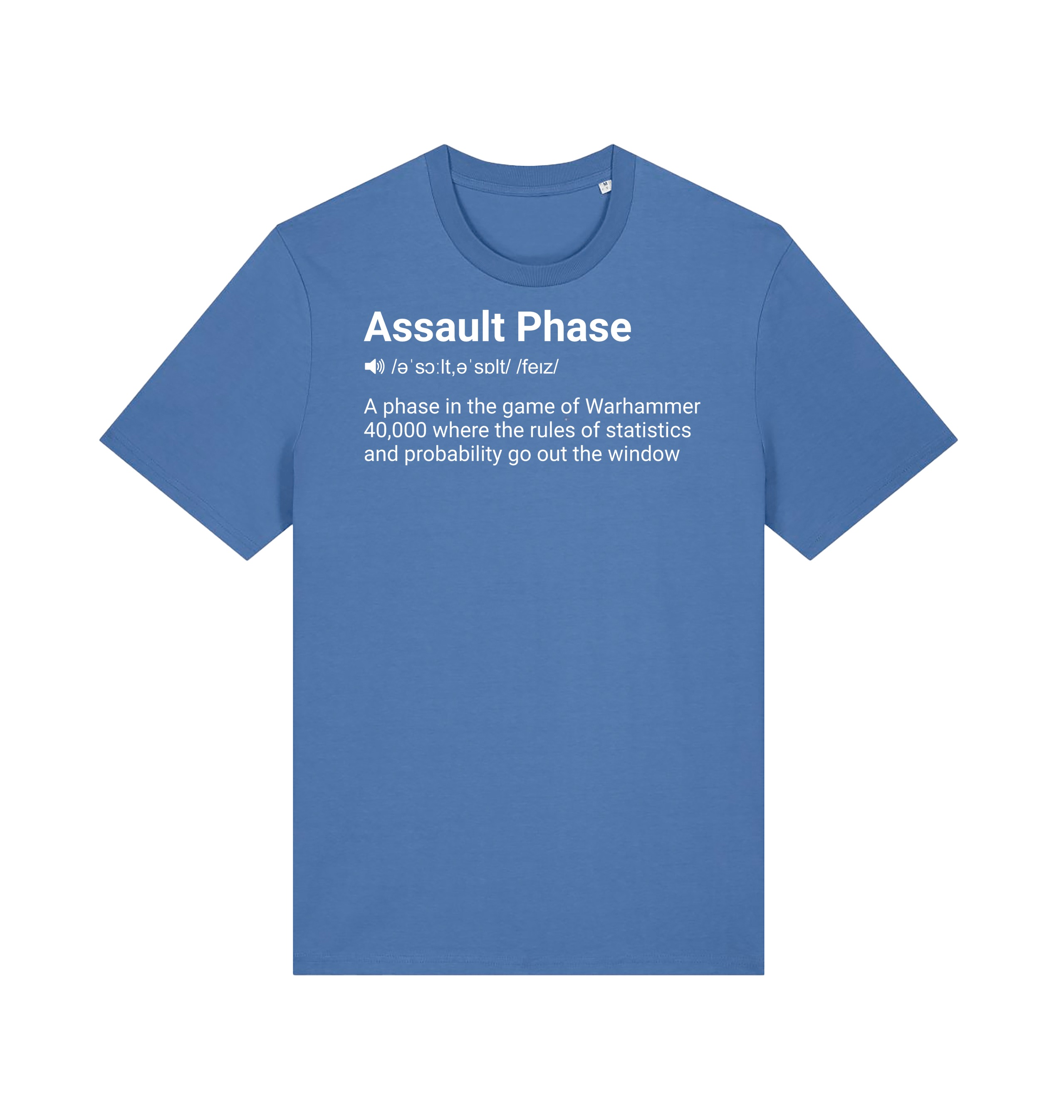 Bright Blue Printed T-shirt Front