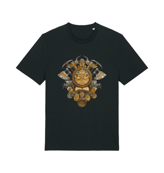 Black Premium Warhammer The Old World Dwarfen Mountain Holds Crest T Shirt