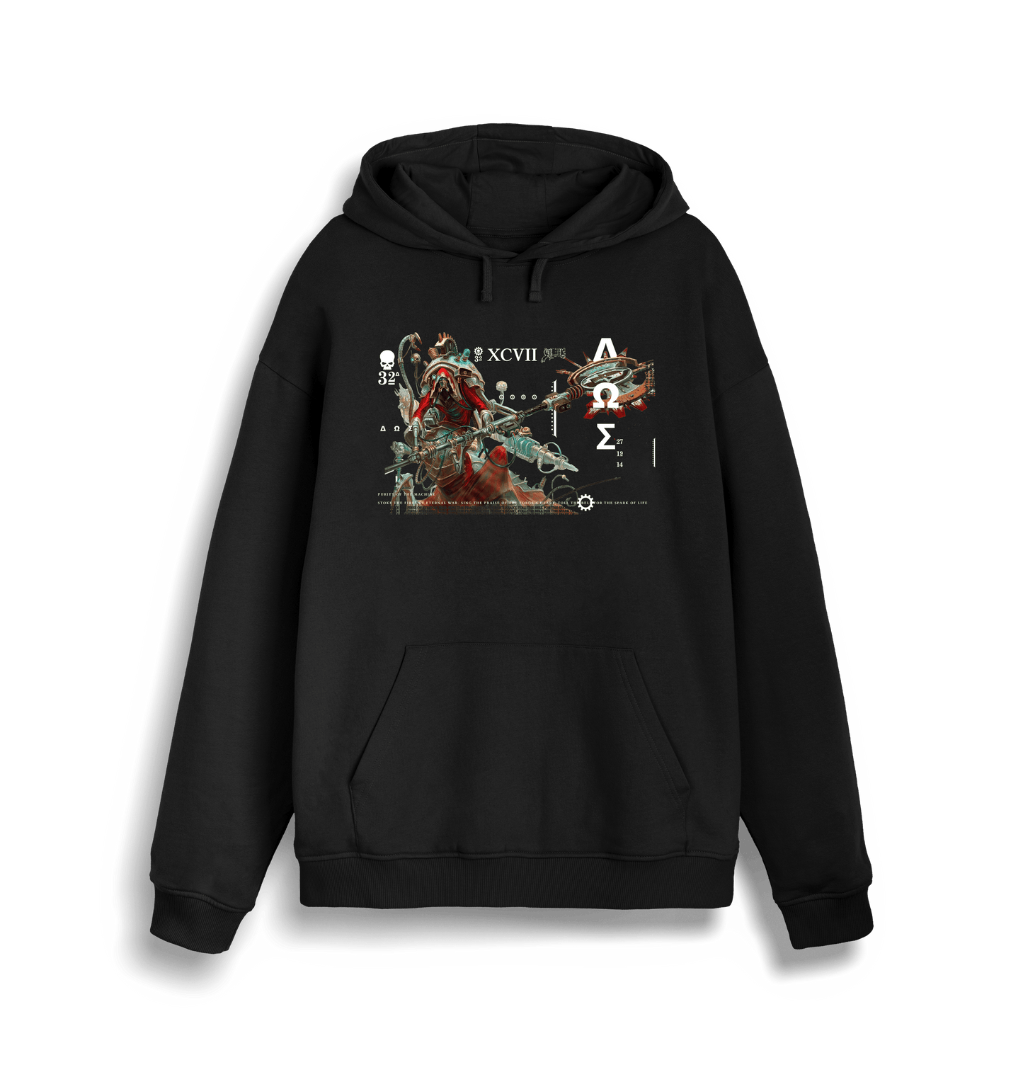 Black Printed Sweater Front