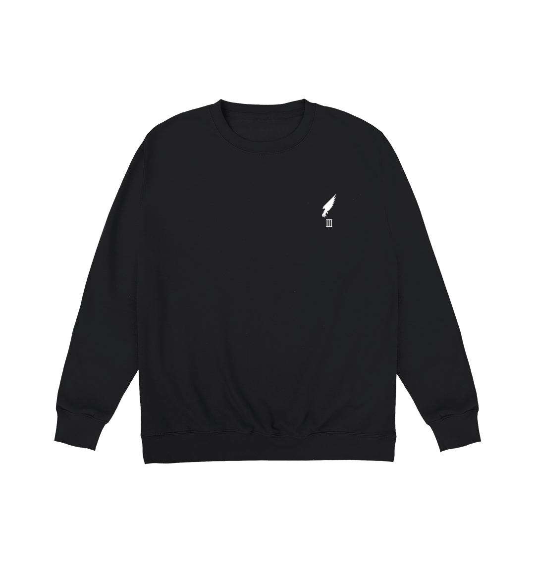 Deep Black Printed Sweater