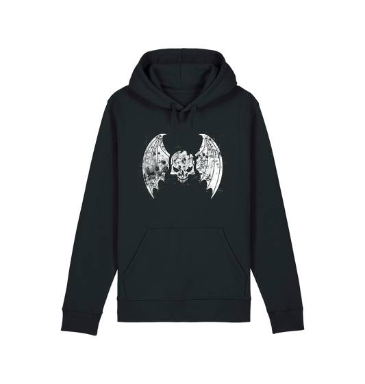 Black Printed Hoody Front