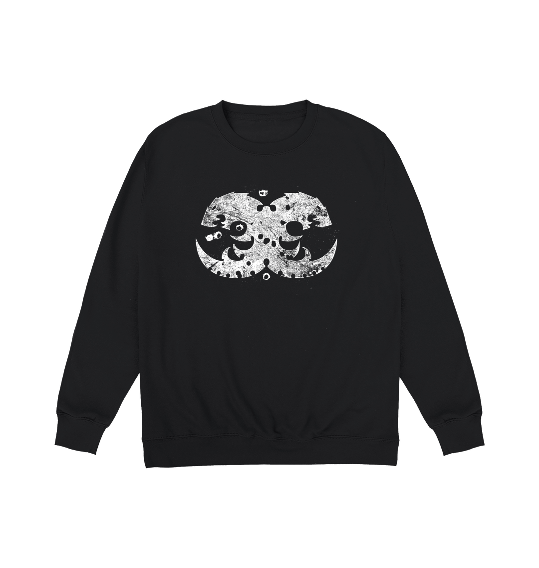 Deep Black Printed Sweater