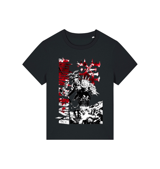 Black Printed T-shirt Front