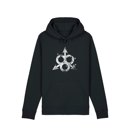 Black Printed Hoody Front