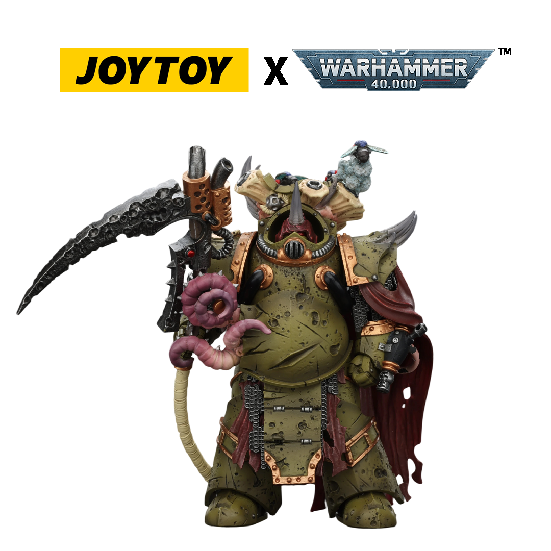 JoyToy Warhammer 40,000 Action Figure - Death Guard, Deathshroud Terminator 2, with Manreaper and Plaguespurter Gauntlet  (1/18 Scale) Preorder