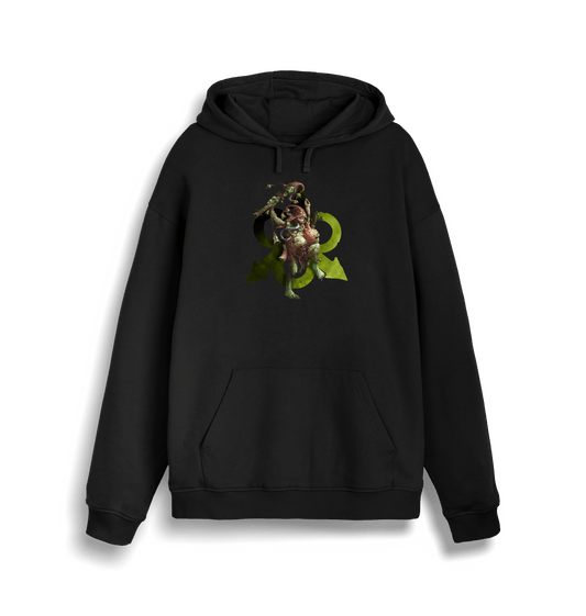 Black Printed Sweater Front