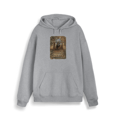 Heather Grey Printed Sweater Front