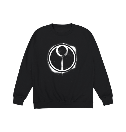 Deep Black Printed Sweater