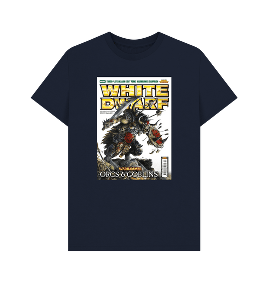 Navy Blue White Dwarf Issue 375 T Shirt