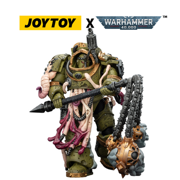 JoyToy Warhammer 40,000 Action Figure - Death Guard, Blightlord Terminator 2 with Flail of Corruption (1/18 Scale) Preorder