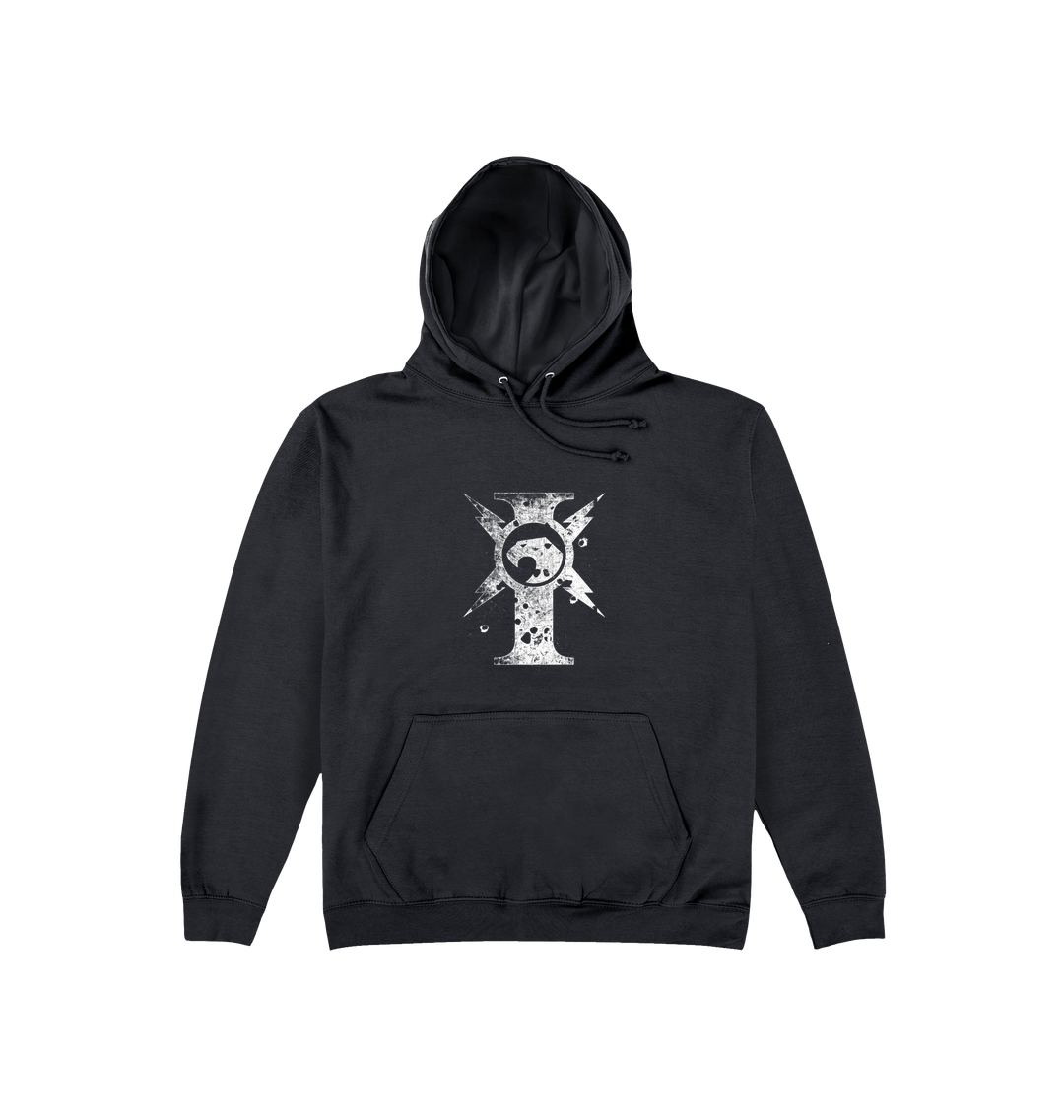 Deep Black Printed Hoody