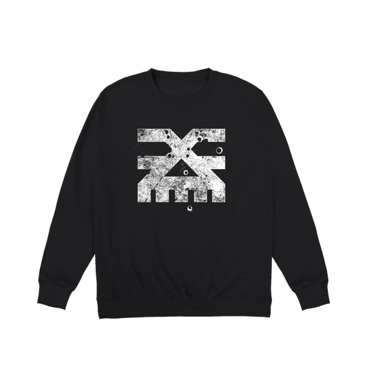 Deep Black Printed Sweater