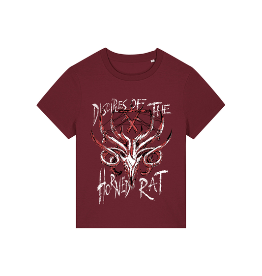 Burgundy Printed T-shirt Front
