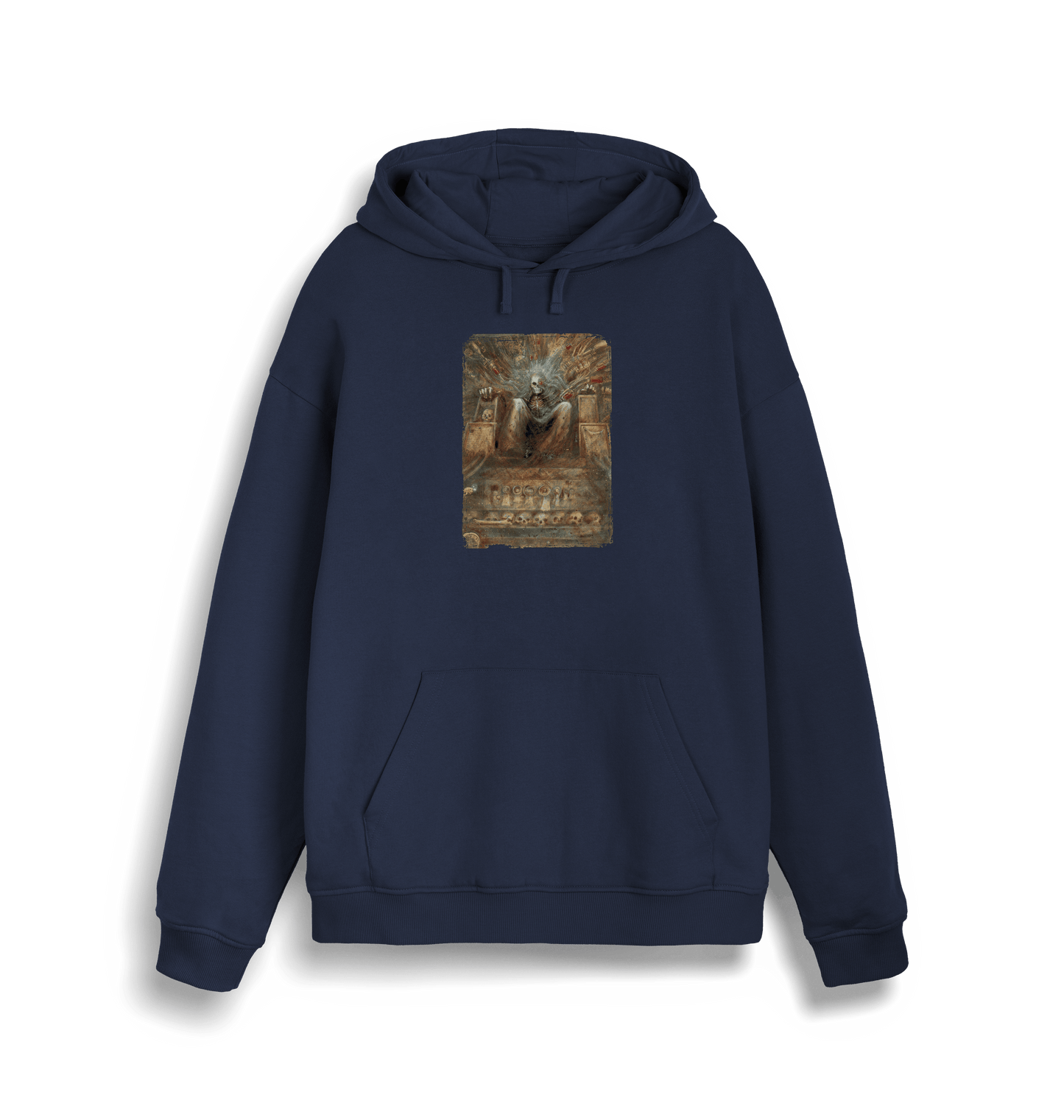 French Navy Printed Sweater Front