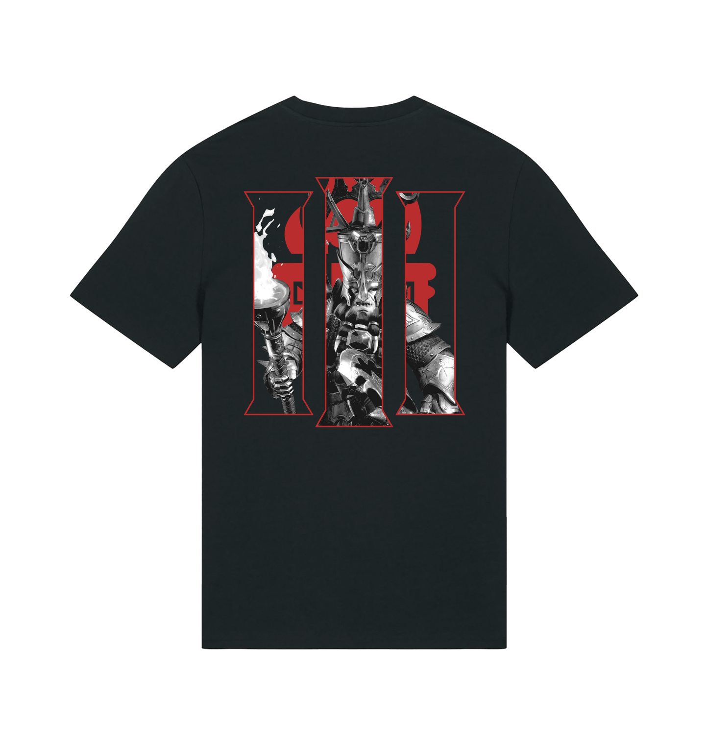 Black Printed T-shirt Back