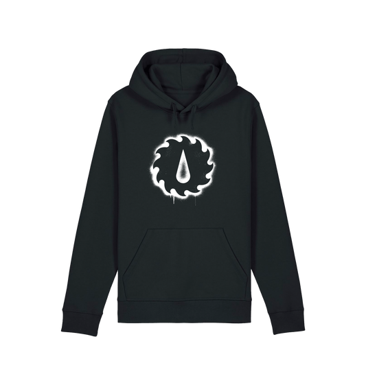 Black Printed Hoody Front