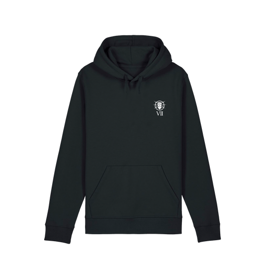 Black Printed Hoody Front