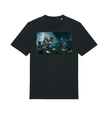 Black Printed T-shirt Front