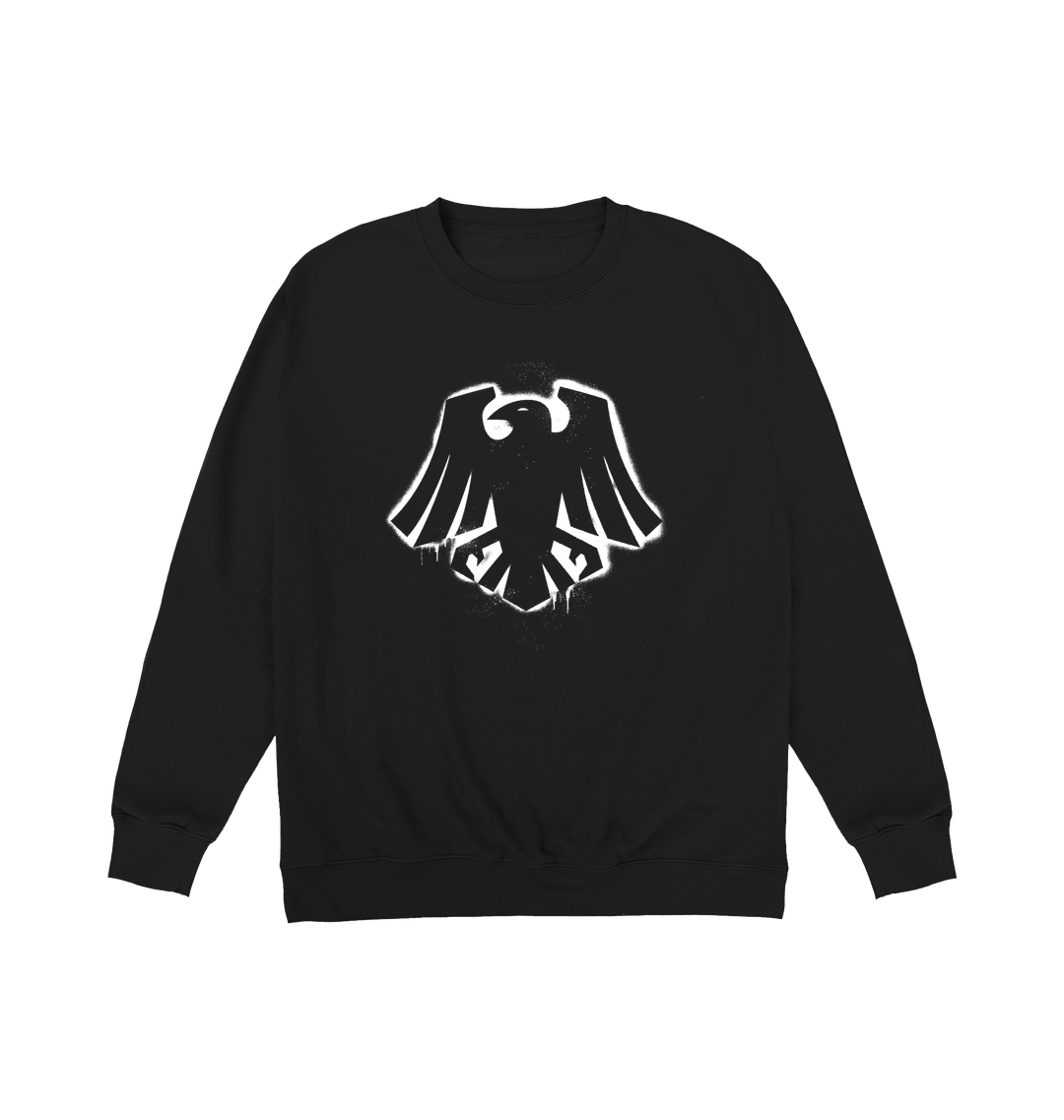 Deep Black Printed Sweater
