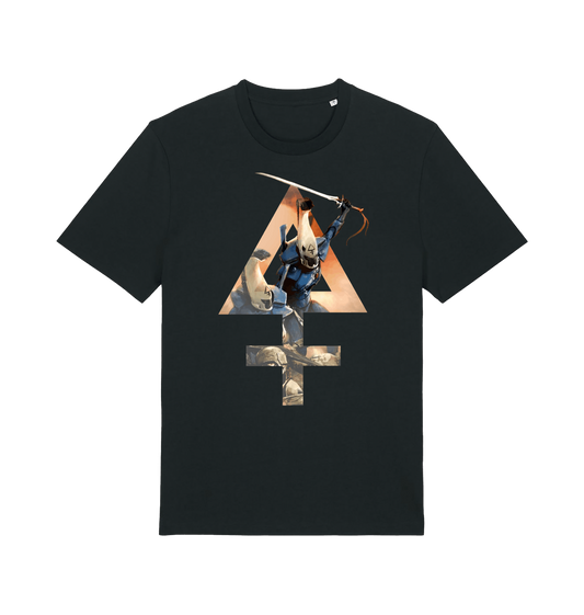 Black Printed T-shirt Front