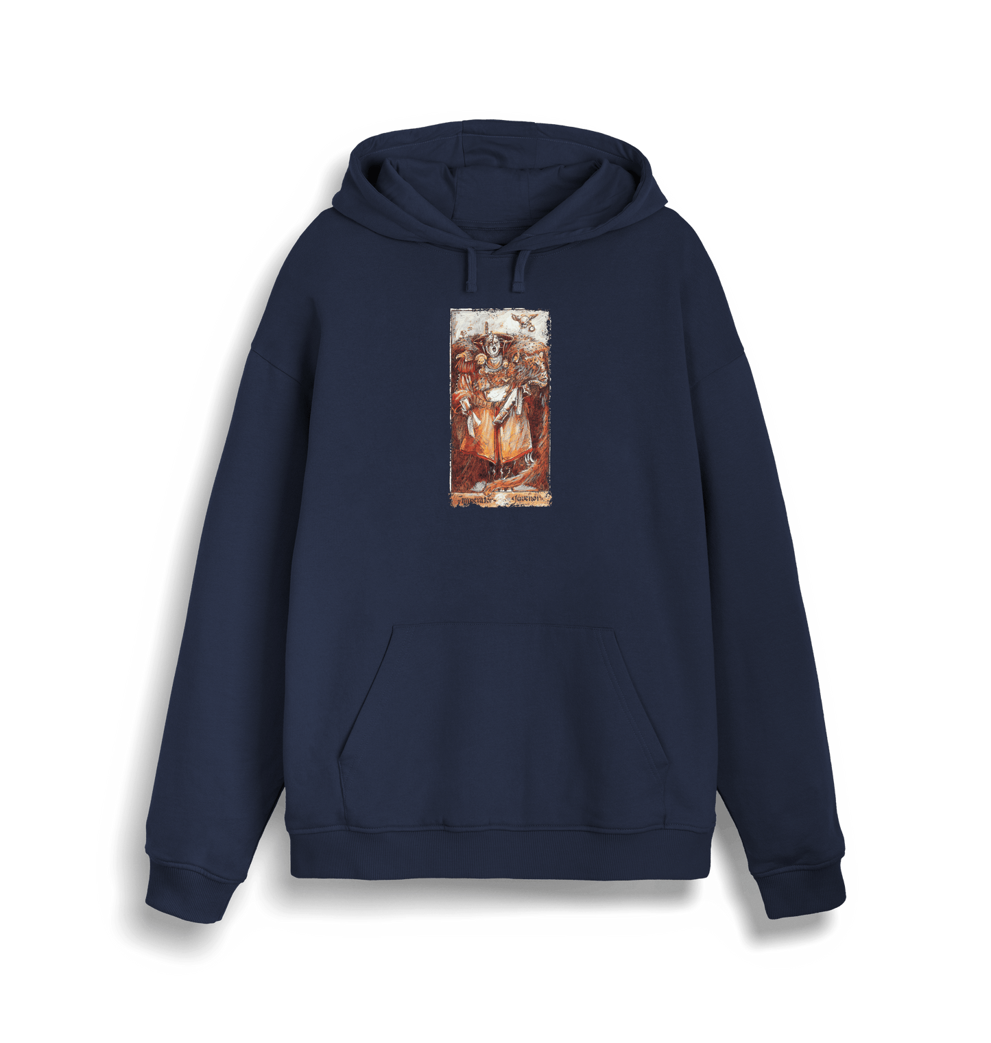 French Navy Printed Sweater Front