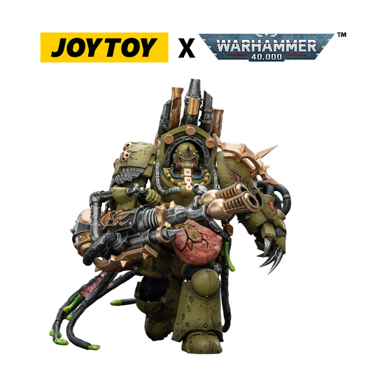 JoyToy Warhammer 40,000 Action Figure - Death Guard, Lord of Virulence with Power Fist and Twin Plague Spewer (1/18 Scale) Preorder